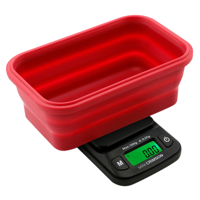 Truweigh Mini Crimson Collapsible Bowl Scale | Red