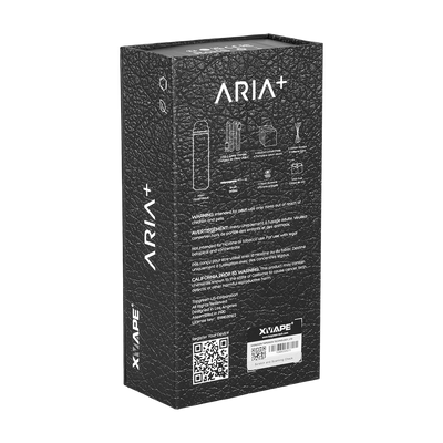 XVape Aria+ Dual Use Vaporizer | Gothic Black | Packaging Back View