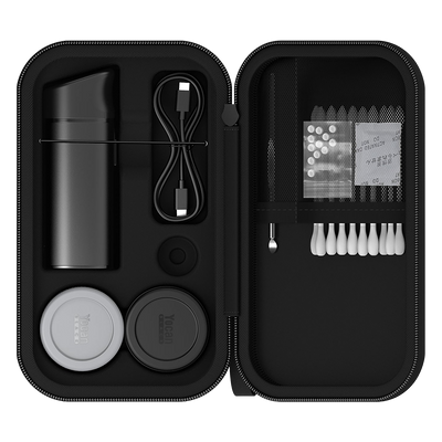 Yocan Pocket Mini Wax Vaporizer Travel Kit | Zippered Case Open View
