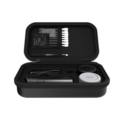 Yocan Pocket Mini Wax Vaporizer Travel Kit | Zippered Case Open View